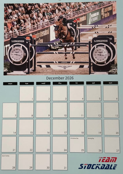 Personally Signed Team Stockdale 2026 Calendar
